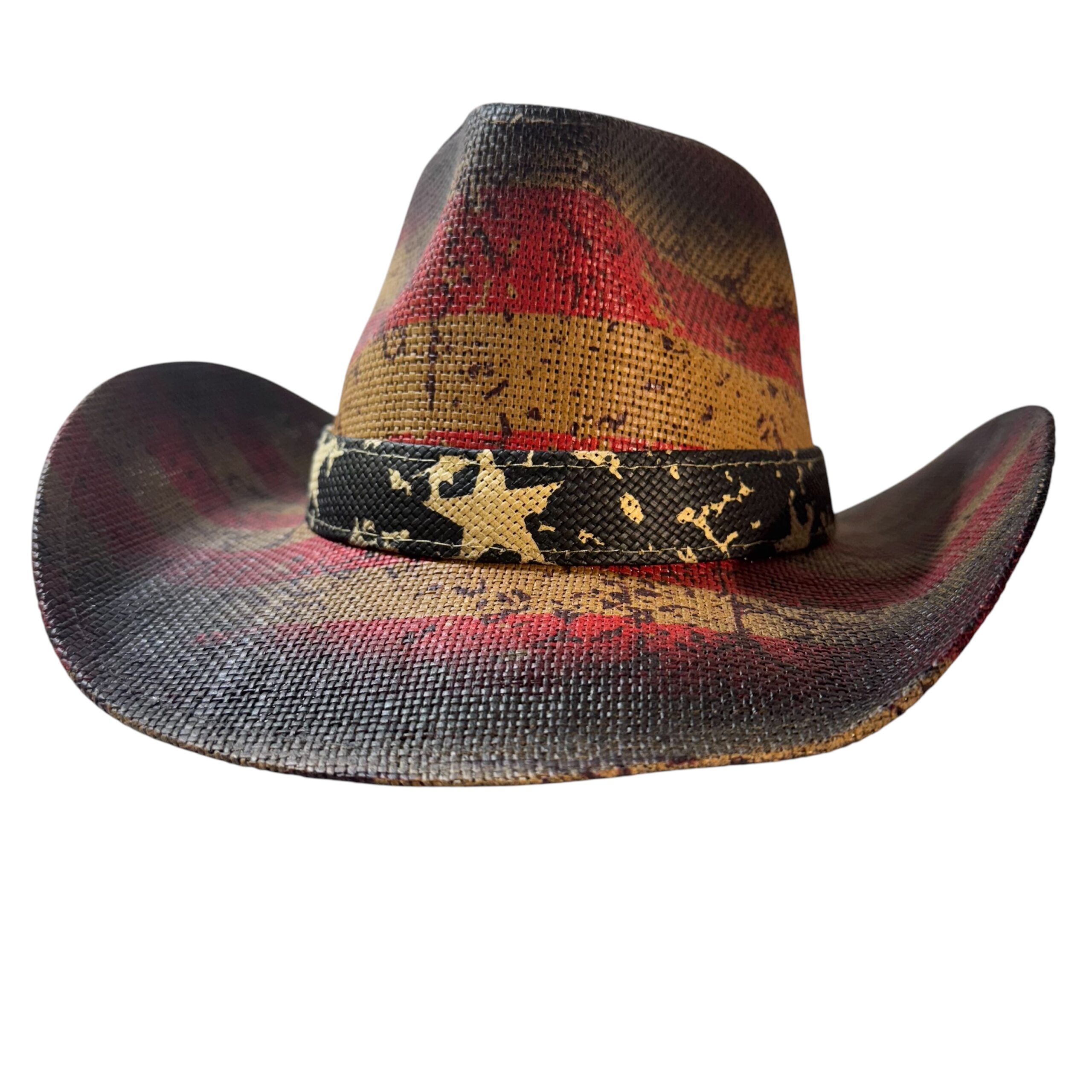 Straw Cowboy Hats for Women & Men, Boho Wide Brim Cowgirl Hat with Decorative Bands Hats for Western Outfit
