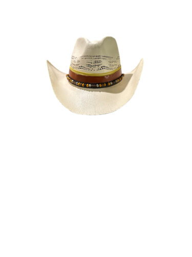 Fine Bangora Straw Pink Cowboy Hat - Image 3