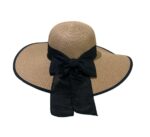 Wide Brim Straw Beach Hat for Women – Foldable Summer Sun Hat with Bow