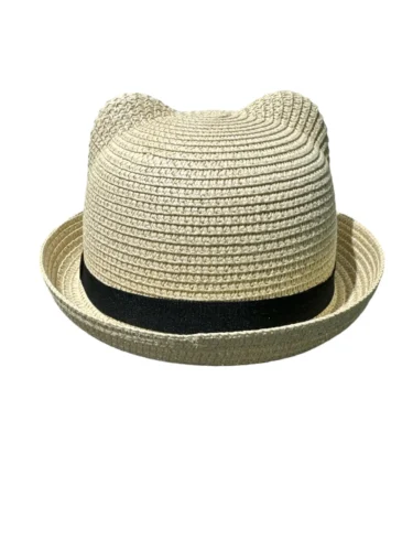 Kids Paper Straw Bear Hat - Image 7