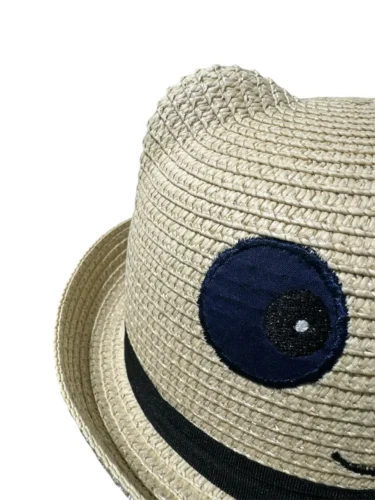 Kids Paper Straw Bear Hat - Image 4