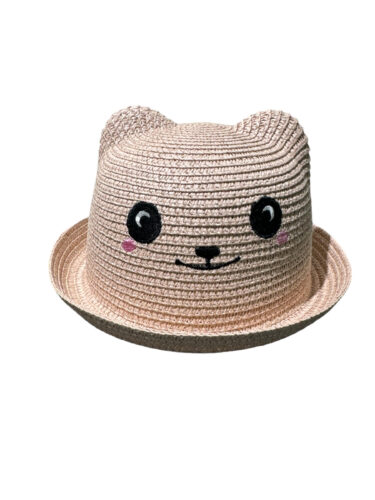 Kids Paper Straw Bear Hat - Image 3