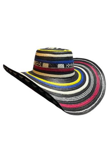 Colombian Vueltiao Machito Hat – Handmade Tricolor - Image 2