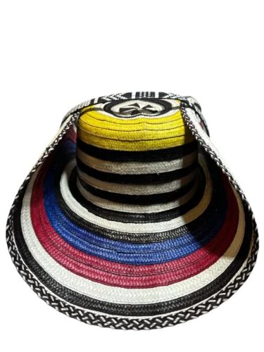 Colombian Handmade Vueltiao Hat-21 Turns Tricolor, Sombrero Vueltiao - Image 3