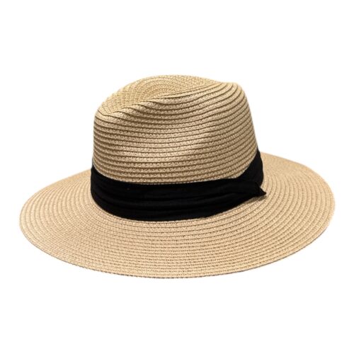 Unisex Straw Fedora Hat – Packable Travel & Beach Hat - Image 3