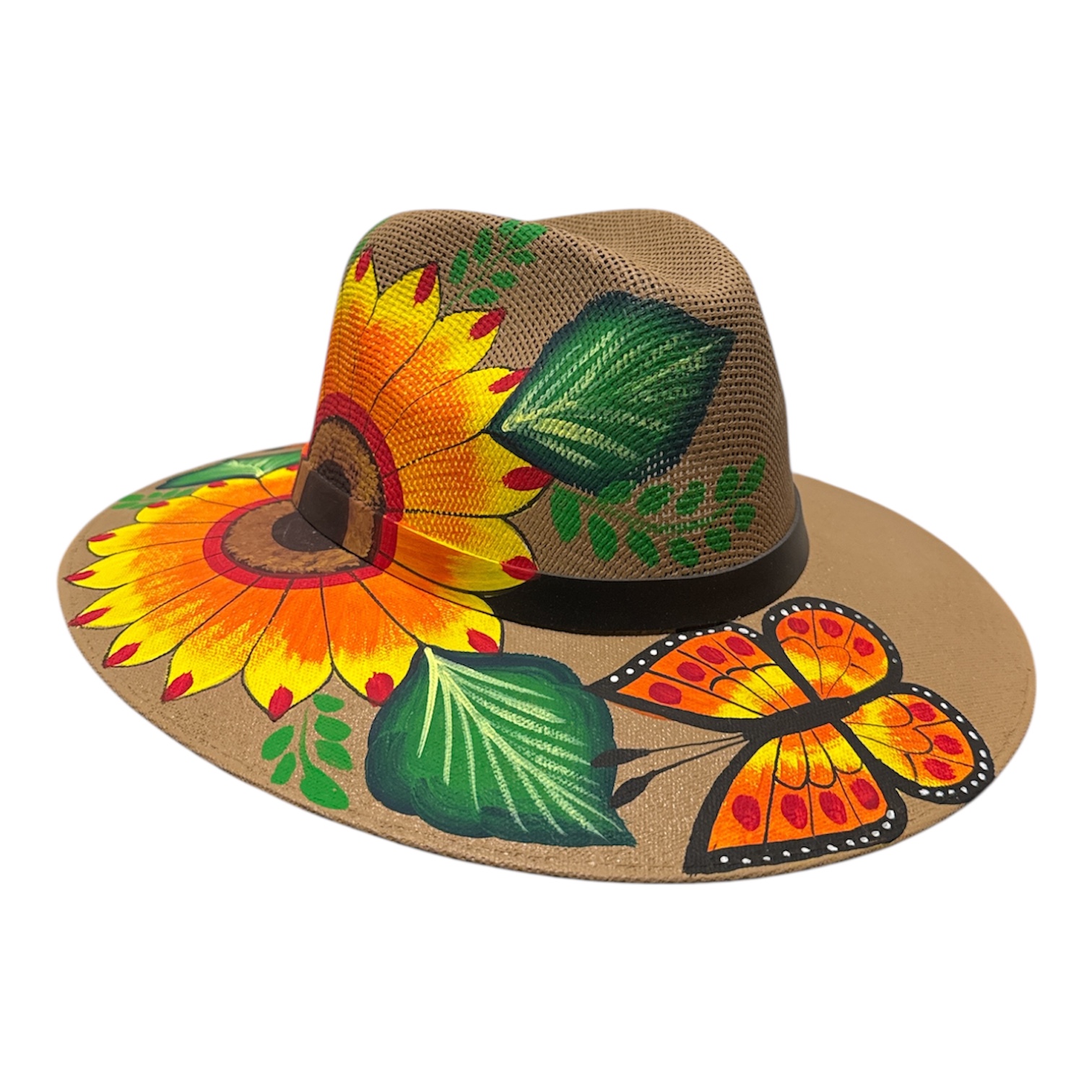 Custom Black Suede Fedora – Unique Unisex Hat with Vinipiel 