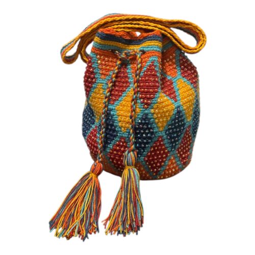 Wayuu Handwoven Bag – Beaded Details | Colombian Handmade