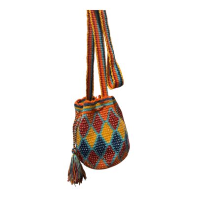 Wayuu Handwoven Medium Bag – Beaded Details, Authentic Colombian Craft - Image 2
