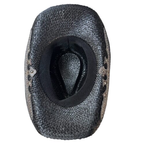 Straw Cowboy Hat with Western Decorative Band - Image 6