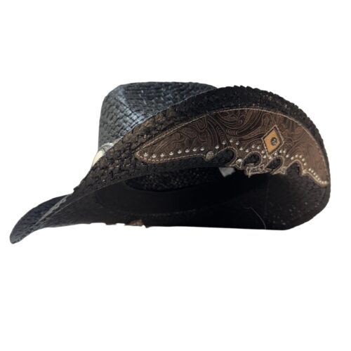 Straw Cowboy Hat with Western Decorative Band - Image 7