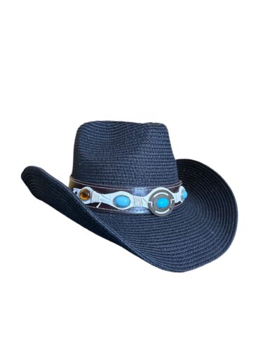 Straw Cowboy Hat – Packable Western Style - Image 3