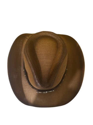 Straw Cowboy Hat with Longhorn Band – Western Style for Men - Women Brown - Image 4