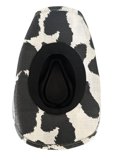 Cow Print Straw Cowboy Hat – Classic Western Style - Image 4