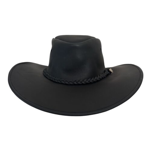 Genuine Leather Cowboy Hat Black – Handmade Western Hat from Colombia