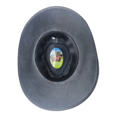 Genuine Leather Cowboy Hat Black – Handmade Western Hat from Colombia - Image 5