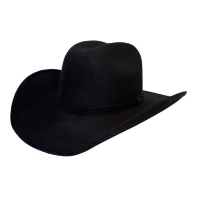 Black Suede Cowboy Hat – Classic Western Style Made in Mexico - Image 3