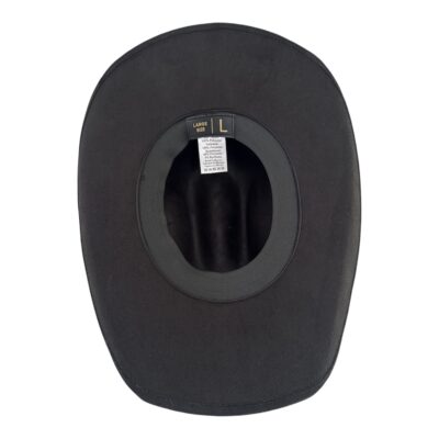 Black Suede Cowboy Hat – Classic Western Style Made in Mexico - Image 5