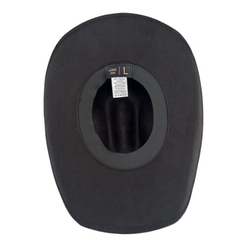 Black Suede Cowboy Hat – Unisex Classic Western Rodeo Hat - Image 5