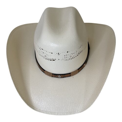 White Bangora Straw Cowboy Hat – Lightweight Western Sun Hat